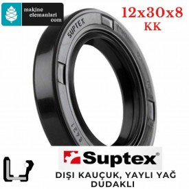 12x30x8 mm SUPTEX KK NBR DÖNER MİL YAĞ KEÇESİ 7210 12*30*8 mm